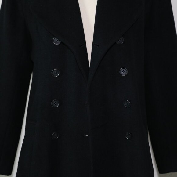 Authentic LOVE OTHER Classic double breasted long wool coat black EUC - Picture 3 of 13